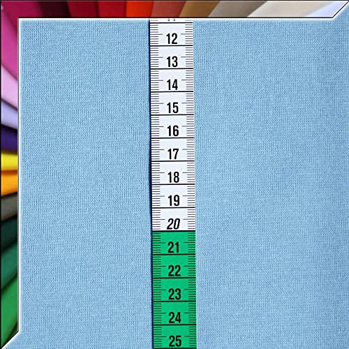 Bündchenstoff Schlauchware - 140 cm XXL Breite in ca. 60 Farben - Oeko-Tex Standard 100 - ab 25cm Länge (Himmelblau) von Anna Kudella Bündchenstoff