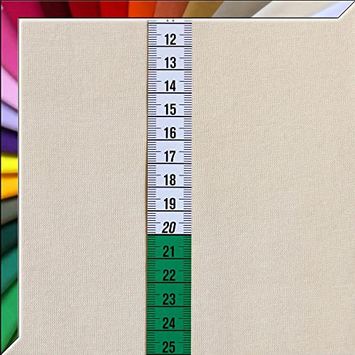 Bündchenstoff Schlauchware - 140 cm XXL Breite in ca. 60 Farben - Oeko-Tex Standard 100 - ab 25cm Länge (Creme-Vanille) von Anna Kudella Bündchenstoff