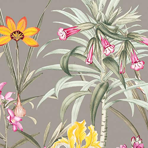 Anna Wand – Selbstklebende Bordüre/Borte/Wandbordüre „Botanical Garden” Blumen floral – Mehrfarbig/Taupe – 450 x 11.5 cm – Made in Germany von Anna Wand