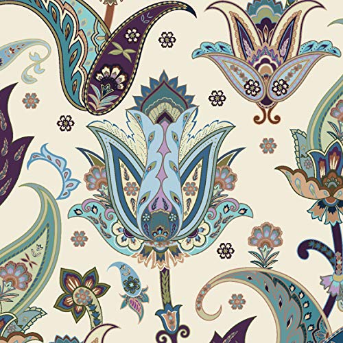 anna wand – Selbstklebende Bordüre/Borte/Wandbordüre „Fantasyflowers” Blumen floral – Violett/Blautöne – 450 x 11.5 cm – Made in Germany von Anna Wand