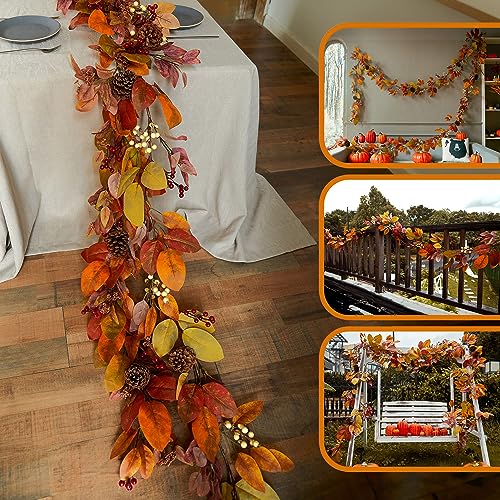 Anna's Whimsy 13FT Thanksgiving Girlande Mit Blätter und Kiefernzapfen, Hängende Blumengirlande für Tür, Wand, Treppe, Veranda, Balkon, Kamin - Girlande Herbst Indoor Dekor Anna's Whimsy 13FT Thanksgiving Girlande Mit Blätter und Kiefernzapfen, Hängende Blumengirlande für Tür, Wand, Treppe, Veranda, Balkon, Kamin - Girlande Herbst Indoor Dekor von Anna's Whimsy