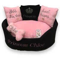 Baby Pink Prinzessin Hundebett Eigenes Designer Haustierbett Mit Kissen von AnnaHappydog