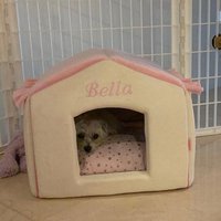 Baby Rosa Und Creme Personalisiert Hundehaus Designer Haustierhaus Luxus Weichseite Geburtstag Hundegeschenk Shitzu Haus Welpe Bett von AnnaHappydog