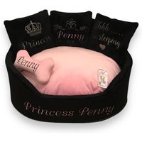 Rosa Prinzessin Hundebett, Handgemachtes Couture Haustierbett Mit Kissen Rosa Prinzessin Hundebett, Handgemachtes Couture Haustierbett Mit Kissen von AnnaHappydog