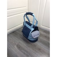 Blaue Designer Hundetragetasche Sommer Hundetasche Welpentragetasche Wasserdichte Kleine Personalisiert von AnnaHappydog