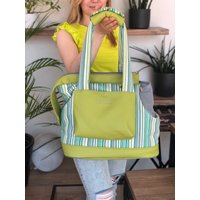 Grüne Und Olivfarbene Designer Hundetragetasche Sommer Hundetasche Wasserdichte von AnnaHappydog
