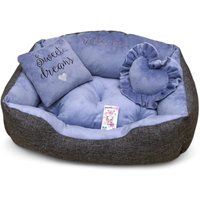 Minky Fell Hundebett Prinzessin Tierbett Mit Kissen von AnnaHappydog