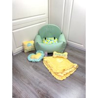 Mint Und Gelb Luxus Hund Autositz Fahrset Designer Autositz Bett Für Reisen Custom von AnnaHappydog