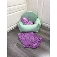 Mint Und Lila Hund Autositz Luxus Gelb Fahrset Designer Bett Für Reisen Custom von AnnaHappydog
