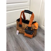 Orange Und Schwarze Gepard Print Hundetasche Für Kleine Welpentasche Warme Winterhundetasche Kleine von AnnaHappydog