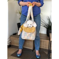Personalisierte Designer Hundetasche Tragetasche Für Kleine Welpe Tasche Geburtstag Hundetragetasche Baumwolle Hundebett Sommer von AnnaHappydog