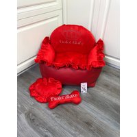 Rot Personalisierte Autositz Für Hund Luxus Rot Haustier Fahren Kit Designer Autositz Bett Reisen von AnnaHappydog