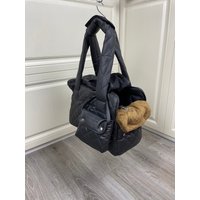 Schwarz Braune Designer Hundetragetasche Exklusive Für Kleine Hundetasche Welpentasche Warme Winter von AnnaHappydog