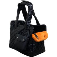 Schwarz Orange Hundetragetasche Für Kleine Hundetasche Warme Winter von AnnaHappydog