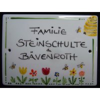 Türschild Eckig 160 X 120 Mm "Blumenwiese/Alternativ Tulpe" von AnnaHenkelALMATU