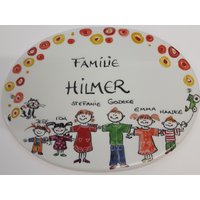 Türschild Familyname -Xl - 245 X 180 Mm "Bobbel Rot Orange" Türschild Familyname -Xl - 245 X 180 Mm "Bobbel Rot Orange" von AnnaHenkelALMATU