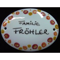 Türschild - Xxs- 100 X 70 Mm "Bobbel Rot Orange" Und Andere Dekore Türschild - Xxs- 100 X 70 Mm "Bobbel Rot Orange" Und Andere Dekore von AnnaHenkelALMATU