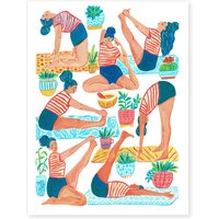 Yoga Time Art Print, Praxis Gouache Kunstdruck von AnnaIvanir
