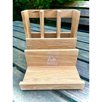 Holzständer Und Besteckkasten Aus Eicheholz - Tisch-Organizer Utensil-Geschenk Für Grillfans, Mobile Besteckbox Grill Garten Holzständer Und Besteckkasten Aus Eicheholz - Tisch-Organizer Utensil-Geschenk Für Grillfans, Mobile Besteckbox Grill Garten von AnnaLinaKreativ
