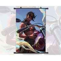 Anime Scroll Painting Baldur's Gate 3 Karlach Wall Art Hanging Poster Home Decor von AnnaPadStudio
