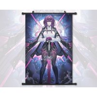 Anime Scroll Painting Honkai Star Rail Kafka Wall Art Hanging Poster Home Decor von AnnaPadStudio