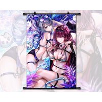 Anime Scroll Painting Honkai Star Rail Silver Wolf Kafka Wall Art Hanging Poster Home Decor von AnnaPadStudio