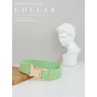 Hellgrünes Hundehalsband Und Leine, Fliege, Personalisiertes Hundehalsband, Cord-Halsband Halsband Für Jungen, Hochzeit von AnnaPawCo