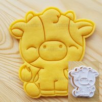 Süßer Kuh-Ausstecher Butterkeks-Fondant-Ausstecher 9 X 10 cm von Annacookiecutter