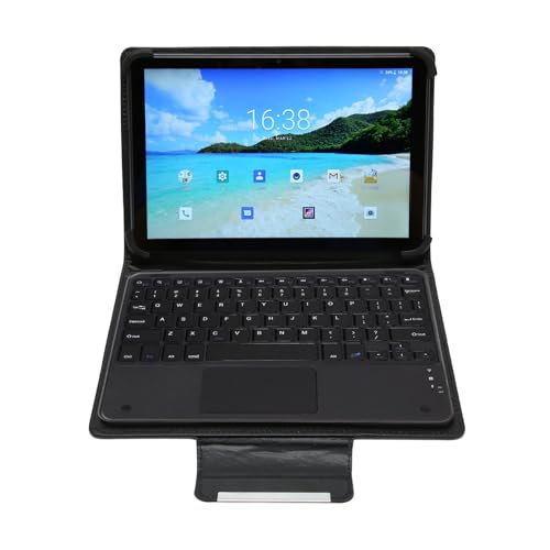 10,1 Zoll Tablet mit Tastatur und Hülle, 8 GB RAM 256 GB ROM Octa Core Android Tablet, IPS HD Touchscreen Gaming Tablet, 7000 mAh Akku, 8 MP 13 MP Dual Kamera (EU-Stecker) von Annadue