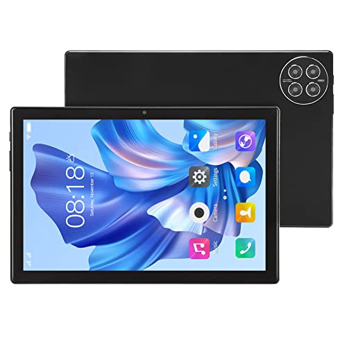 10 Zoll Tablet, 12 GB RAM, 256 GB ROM, Octa Core CPU Gaming Tablet für Android 12, Vorne 8 MP, Hinten 20 MP, Dual Kameras, Smart Tablet, 10.000 MAh Akku (Schwarz) von Annadue