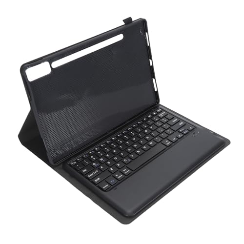 12,7 Zoll Tastaturschutzhülle mit Stifthalter, Magnetisch Abnehmbare Kabellose Bluetooth Tastatur, Ultraschlanke Lederhülle für Tab P12 12,7 Zoll Tablet 2023. (Black) von Annadue
