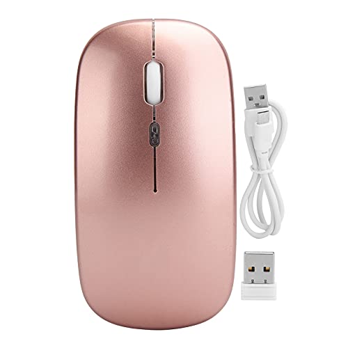 Annadue 2,4G Wireless Gaming Maus, Tragbare Silent Backlit Maus, Home Office Gaming Maus, mit 1000-1200-1600DPI, für Laptops Desktop-Computer.(Gold) von Annadue