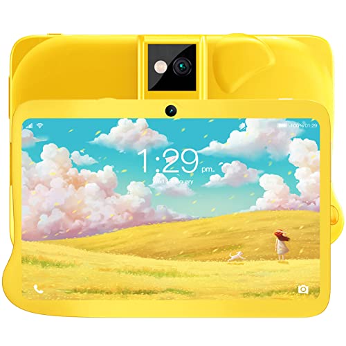 Android Tablet, 7 Zoll HD IPS Display Android 10 Tablet, 4GB RAM 32GB ROM Kinder Smart Tablet, Octa Core Prozessor Kinder Tablet, 5000mAh Akku (Gelb) von Annadue