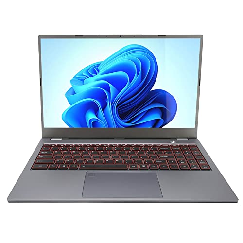 Annadue 15,6-Zoll-Laptop mit Windows 10, 8 GB RAM, 512 GB SSD-Speicher, Celeron I7 der 9. Generation mit 6 Kernen und 12 Threads (bis zu 4,5 GHz), Fingerabdruckleser, Dünner Rahmen, von Annadue