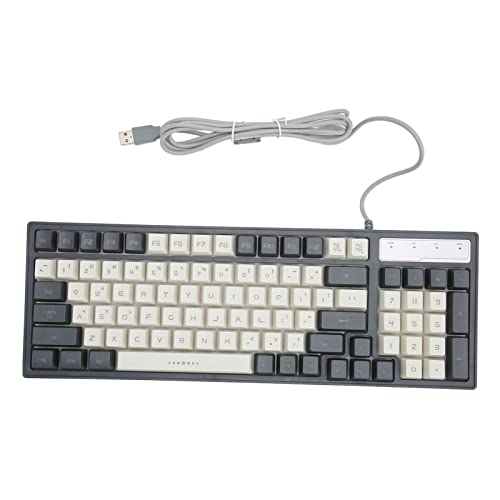 Annadue 96 Tasten Gaming Tastatur mit RGB LED Hintergrundbeleuchtung, USB Kabel, Ergonomisches Design, Multimedia Tasten, für, für Vista, für OS von Annadue