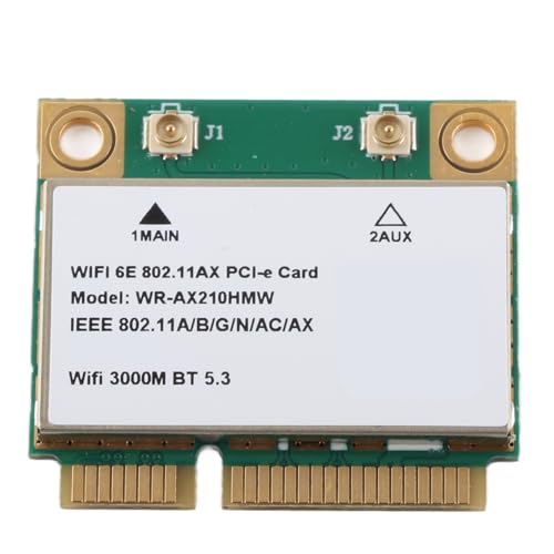 Annadue AX210HMW WiFi Karte, 5374M Wi-Fi 6E Wireless Modul Erweiterbar auf Interne 6GHz MU-MIMO Tri-Band Netzwerkkarte mit Bluetooth 5.2, PCIE Wireless Netzwerkkarte für Laptop Annadue AX210HMW WiFi Karte, 5374M Wi-Fi 6E Wireless Modul Erweiterbar auf Interne 6GHz MU-MIMO Tri-Band Netzwerkkarte mit Bluetooth 5.2, PCIE Wireless Netzwerkkarte für Laptop von Annadue