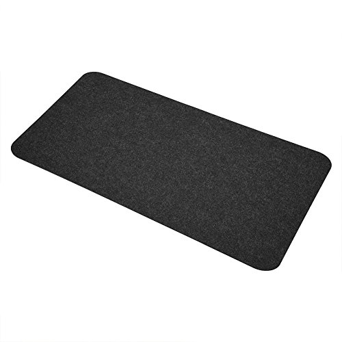 Annadue Bequeme Filz Tischmaus Pad 680x330mm Klappbarer Schreibtisch Schreibtisch Laptop Mausmatte, rutschfest, Staubdicht (Dunkelgrau) von Annadue