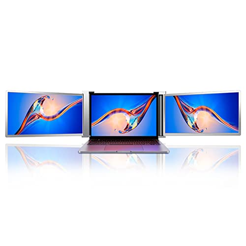 Annadue Dreifach- für Laptop, 15,4 Full-HD-1080P-IPS-Display, Laptop--Dual-Screen-Extender, Tragbarer HDMI- Typ C mit Einziehbarem Ständer für 15,6-17,3 Laptops von Annadue
