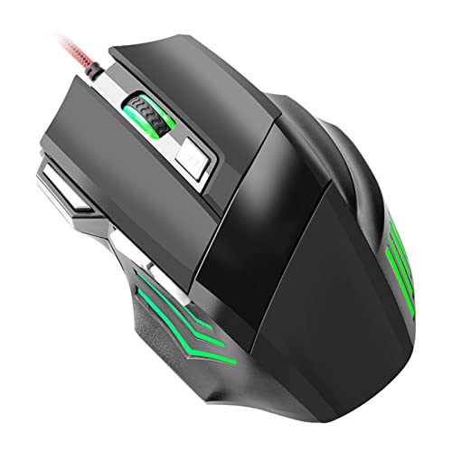 Annadue Gaming-Maus, Kabelgebundene Gaming-Maus mit RGB-Hintergrundbeleuchtung, 3200 DPI Verstellbare PC-Gaming-Maus, Plug-and-Play-RGB-Gaming-Maus für PC-Büro-Gaming von Annadue