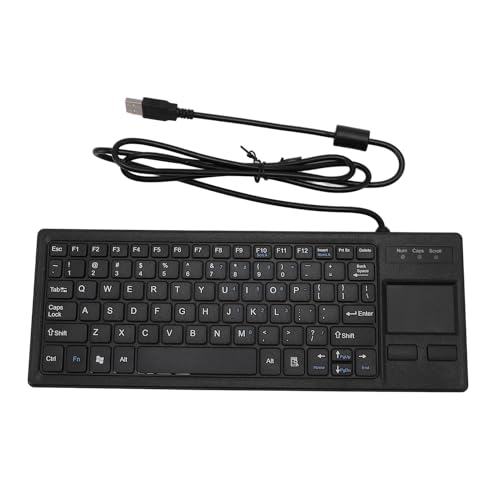 Industrietastatur mit Touchpad, Mechanische USB Tastatur, IP68 Wasserdicht, Integrierte Touch Industrietastatur mit HUB Funktion für Laptop, Notebook, PC von Annadue