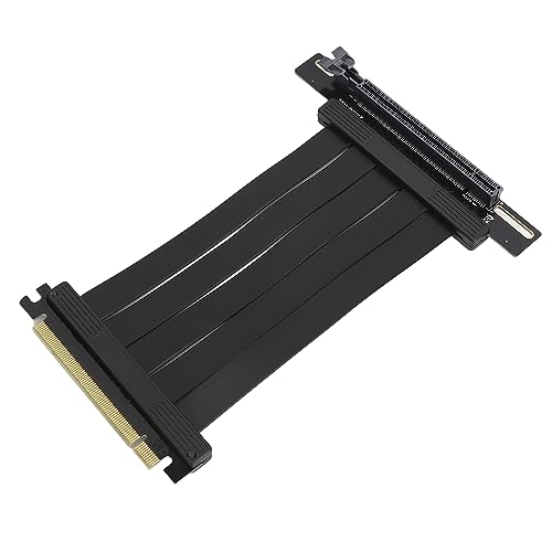 Annadue PCIE4.0 X16 15 cm Grafikkartenadapterkabel, 90° Hochgeschwindigkeits Grafikkartenverlängerungskabel, Einreihiges 32 Poliges Verlängerungskabel für RTX3090 RTX3080ti RTX3080 von Annadue