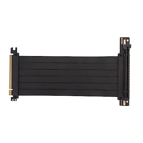 Annadue PCIe 3.0 X16 Riser Kabel, Flexibler Hochgeschwindigkeits Extender Karten Erweiterungsport 90° Adapter, PCIe 3.0 X16 GPU Grafikkarten Verlängerungskabel, Plug and Play (Schwarz) von Annadue