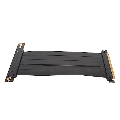 Annadue PCIe 4.0 Riser Kabel, 90 Grad PCI E 4.0 X16 Flex Erweiterungskarten Erweiterungsanschluss, PCIe 4.0 X16 Grafikkarten Verlängerungskabel, PCIe 4.0 X16 Adapterkartenkabel Adapter. (Schwarz) von Annadue