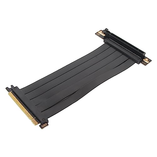 Annadue PCIe 4.0 Riser Kabel, 90 Grad PCI E 4.0 X16 Flex Erweiterungskarten Erweiterungsanschluss, PCIe 4.0 X16 Grafikkarten Verlängerungskabel, PCIe 4.0 X16 Adapterkartenkabel Adapter. (Schwarz) von Annadue