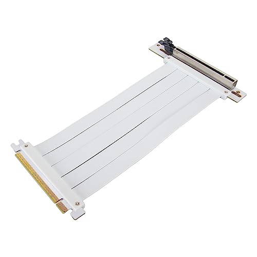 Annadue PCIe 4.0 Riser Kabel, 90 Grad PCI E 4.0 X16 Flex Erweiterungskarten Erweiterungsanschluss, PCIe 4.0 X16 Grafikkarten Verlängerungskabel, PCIe 4.0 X16 Adapterkartenkabel Adapter. (Weiss) von Annadue