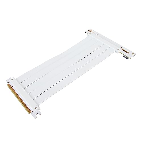 Annadue PCIe 4.0 Riser Kabel, 90 Grad PCI E 4.0 X16 Flex Erweiterungskarten Erweiterungsanschluss, PCIe 4.0 X16 Grafikkarten Verlängerungskabel, PCIe 4.0 X16 Adapterkartenkabel Adapter. (Weiss) von Annadue