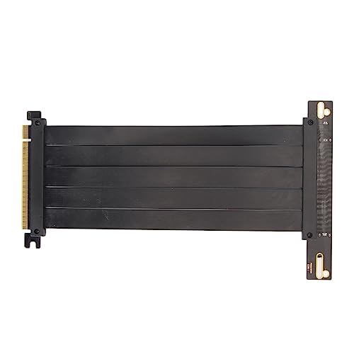 Annadue PCIe 4.0 X16 Riser Kabel, Flexibler Extender Kartenverlängerungsanschluss 90° Adapter, PCIe 4.0 x16 Grafikkarten Verlängerungskabel für RTX 40 Serie, RX 7000 Serie, RDNA 3 GPU (Schwarz) von Annadue