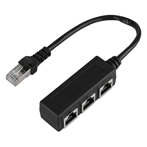 Annadue RJ45 1 Stecker auf 3 X Buchse LAN Ethernet Splitter Adapterkabel Geeignet für Cat5, Cat5e, Cat6, Cat7 LAN Ethernet Socket Connector Adapter von Annadue