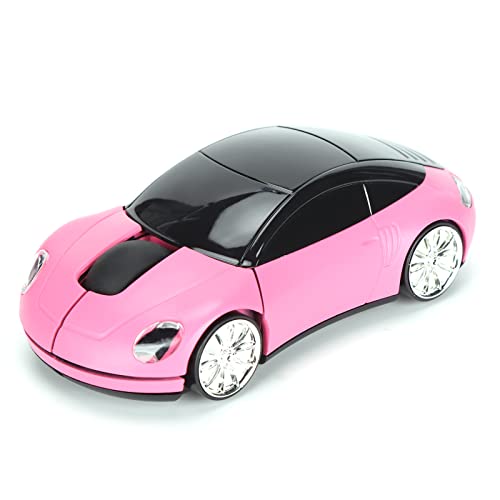 Annadue Sportwagen Maus, Optische Kabellose Computermaus in Rennwagenform mit USB Empfänger, Ergonomische Gaming Mäuse für PC Computer Desktop Laptop, für Gaming, Büro zu Hause (Rosa) von Annadue