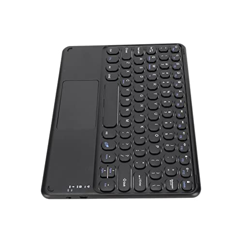 Annadue Tastatur, 10 Zoll Bluetooth3.0 Touchpad Tastatur mit Runden Tastenkappen, Schlanke wasserdichte Laptop Tastatur für Smartphones, Tablets, Laptops, Desktop Computer (Schwarz) von Annadue